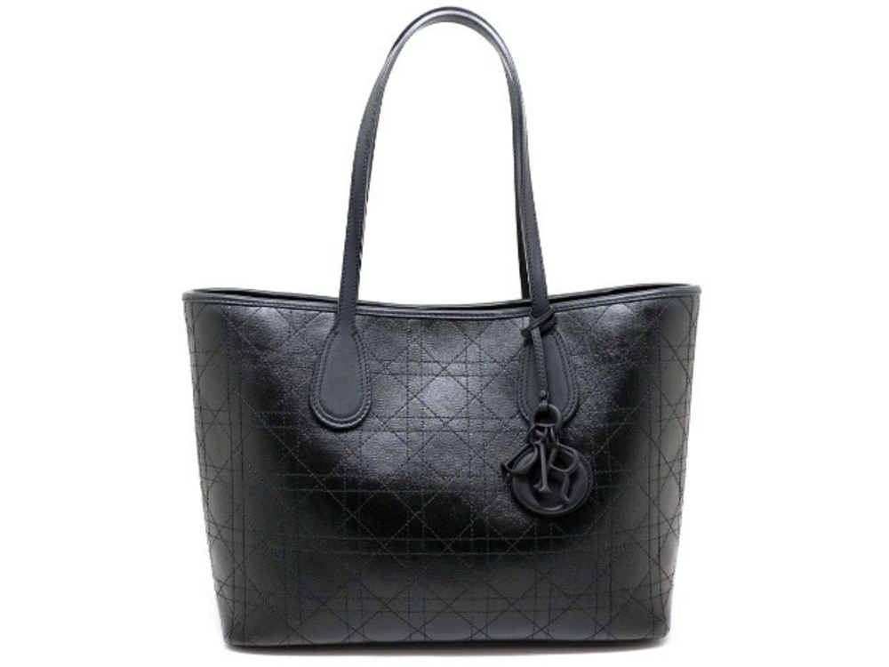 Christian Dior Tote Bag Panarea Cannage Stitch Black